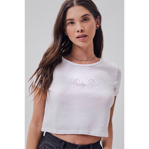 PacSun Tops - BABY GIRL PACSUN SHORT SLEEVE RHINESTONE TEE